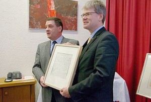 Pressekonferenz am Freitag, 14. Februar 2014 im Spandauer Rathaus mit dem Ersten Vorsitzenden Karl-Heinz Bannasch und dem Bürgermeister H. Kleebank 