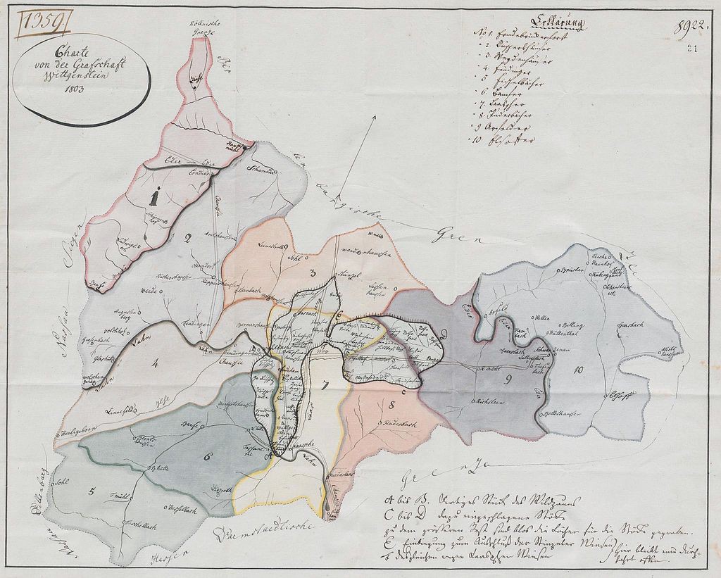 Grafschaft Wittgenstein 1803 (LAV NRW W Kartensammlung A Nr. 22040)